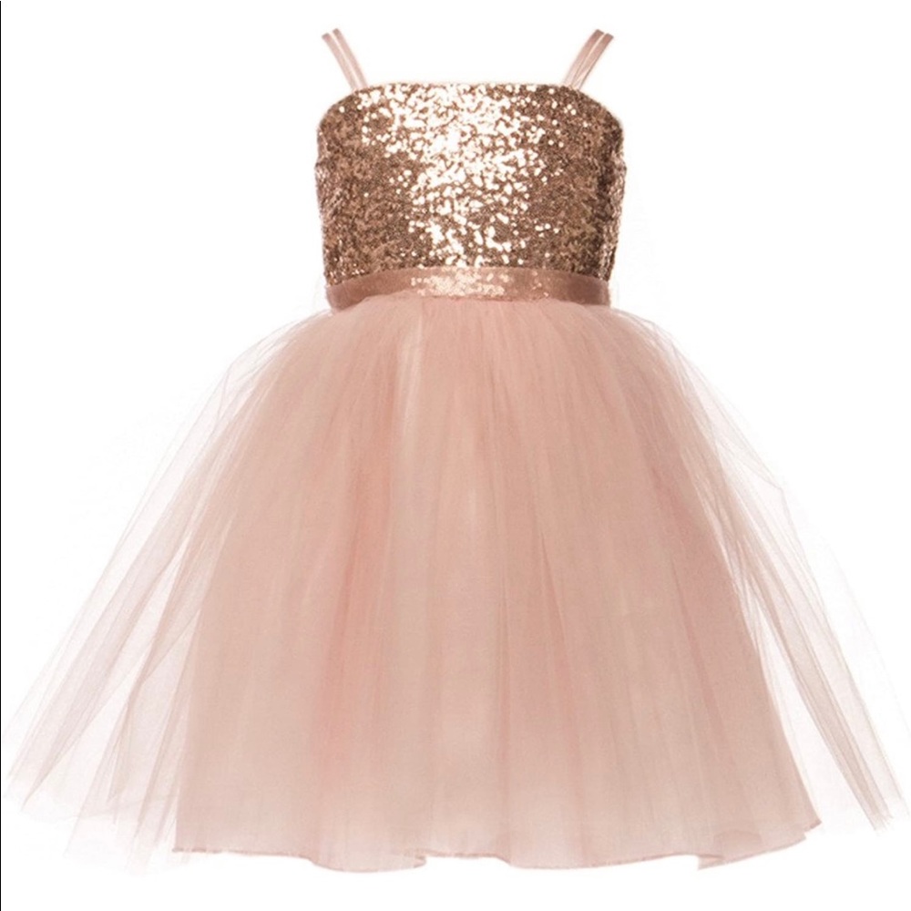 Sequin special occasion flower girl dress